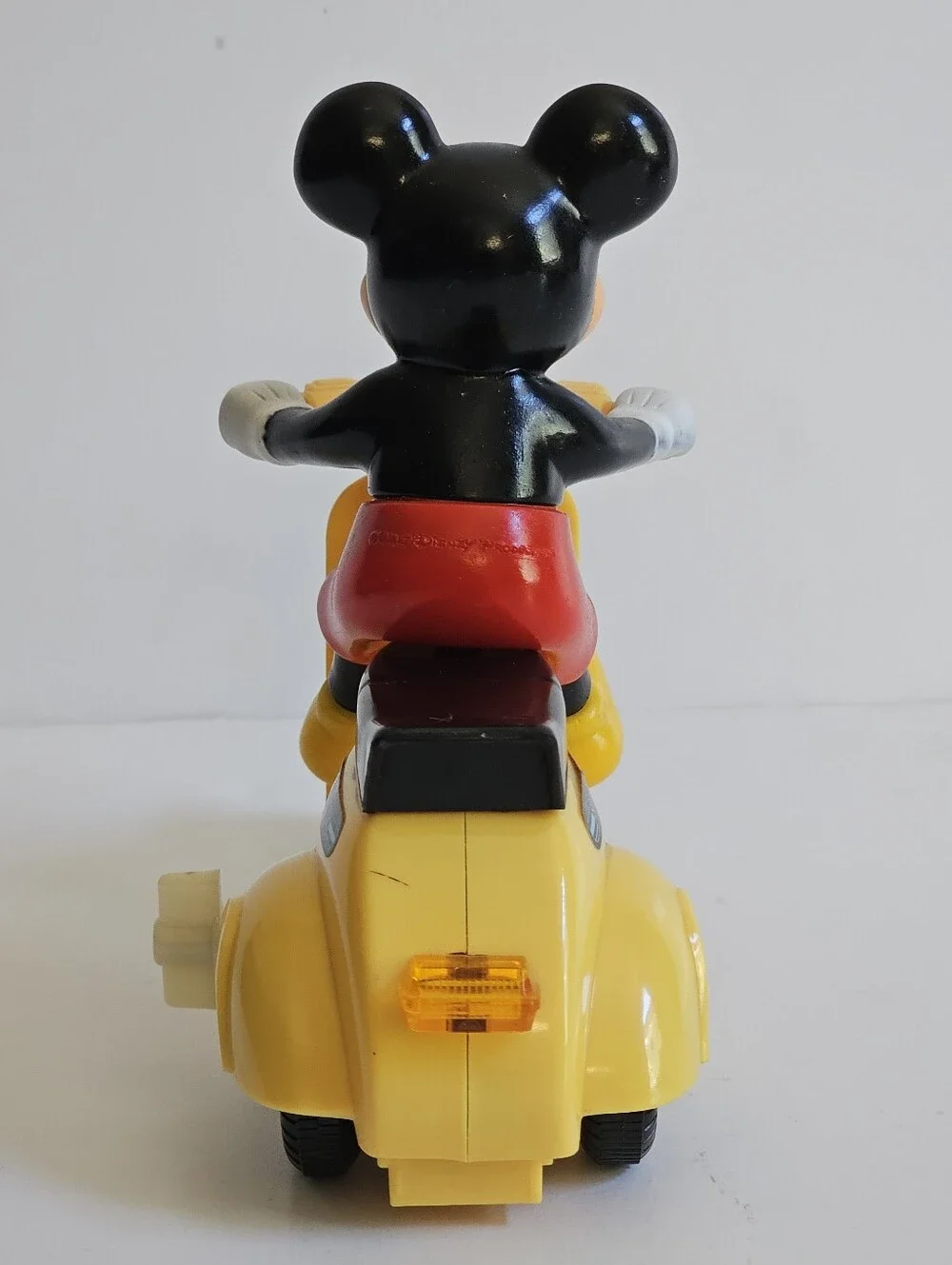 Vintage Mickey Mouse Yellow Wind-up Scooter Toy 1982 Masudaya Japan